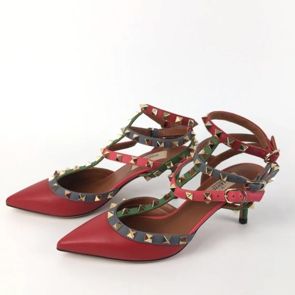 Valentino Rockstud Kitten Heels Sz 36 - Picture 4 of 8